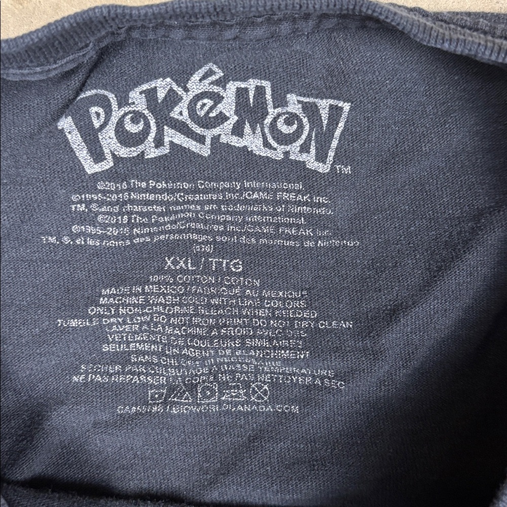 XXL Men’s Black Pokémon Graphic T-Shirt - Picture 3 of 3